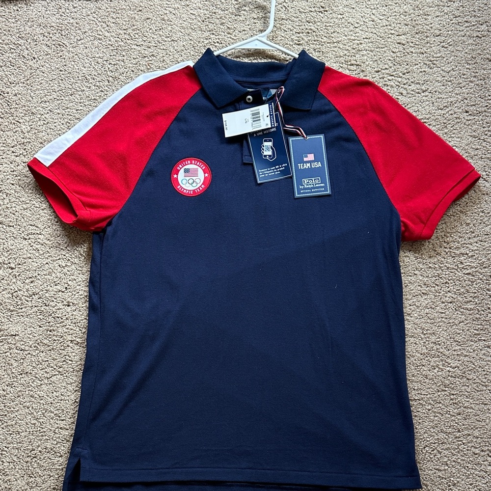 Ralph Lauren Team USA Polo in Navy white and Red